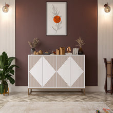 Console Table (Golden And White)