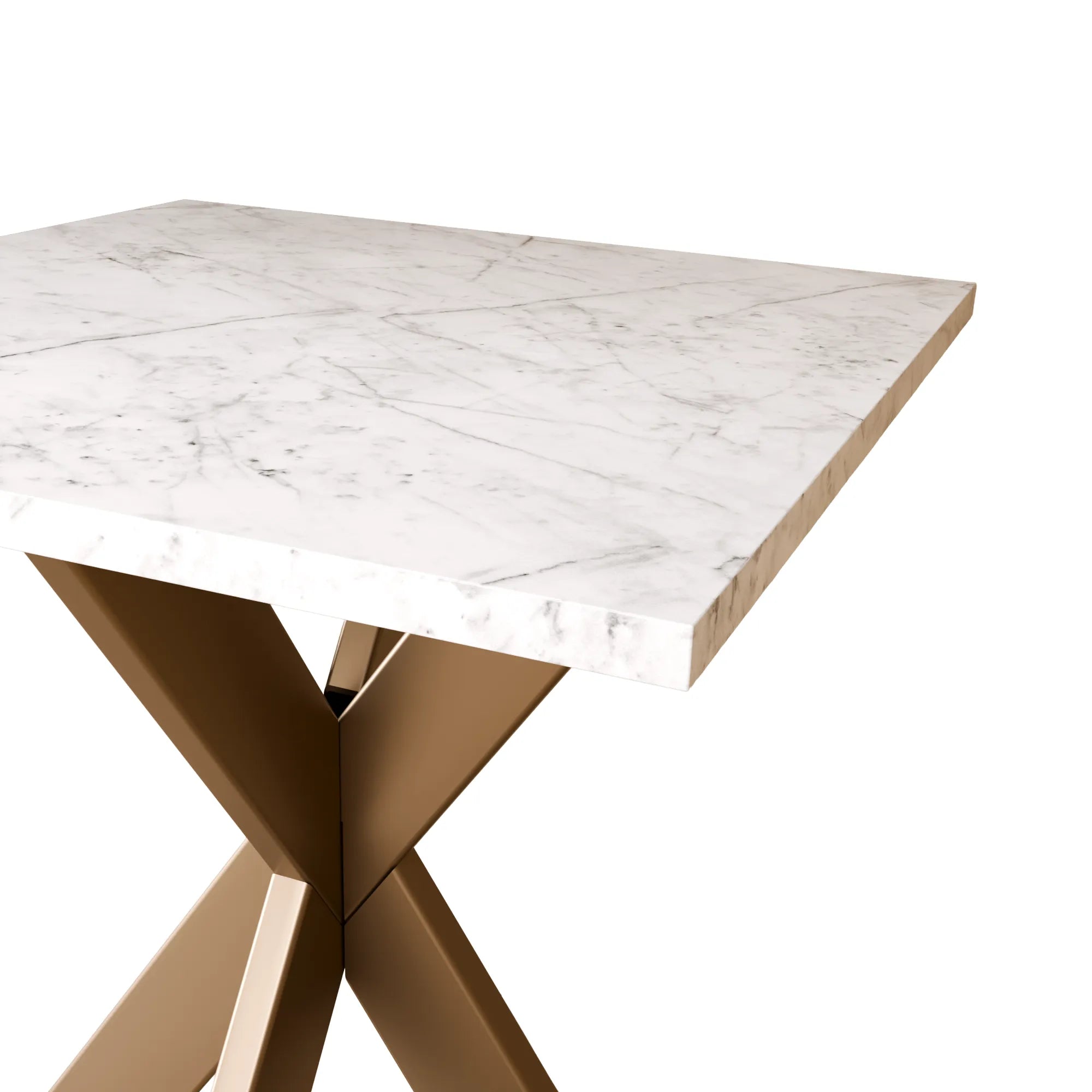Marble top End table (Black And White And Golden)