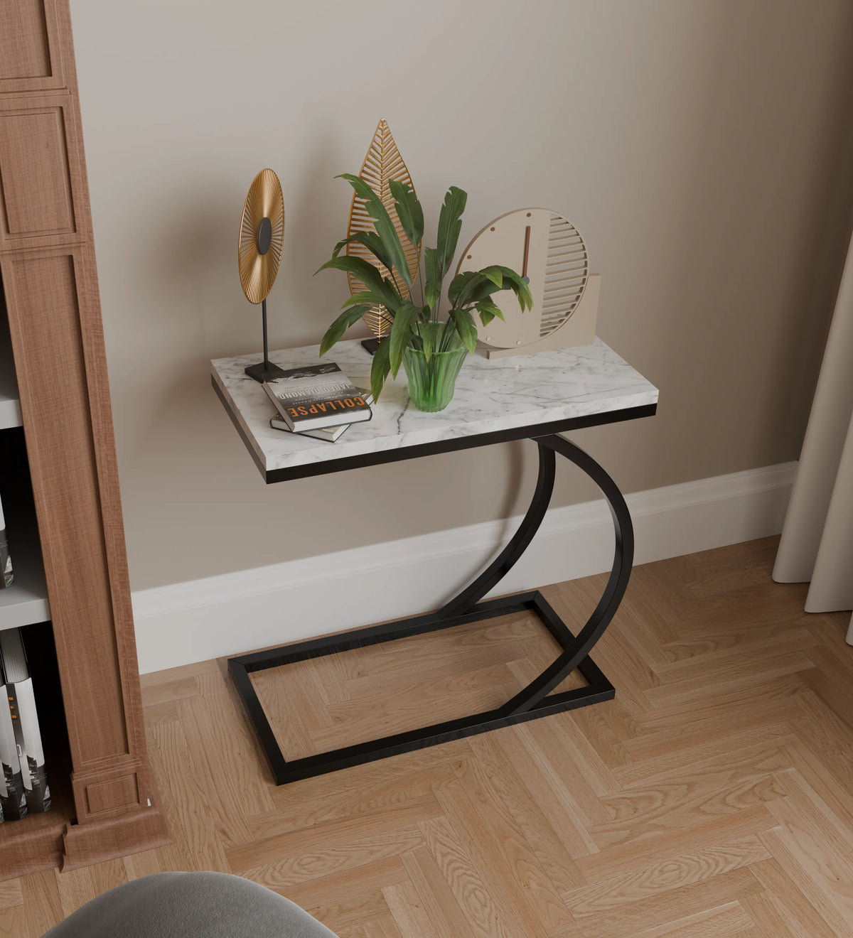 C End Table (Black & White)