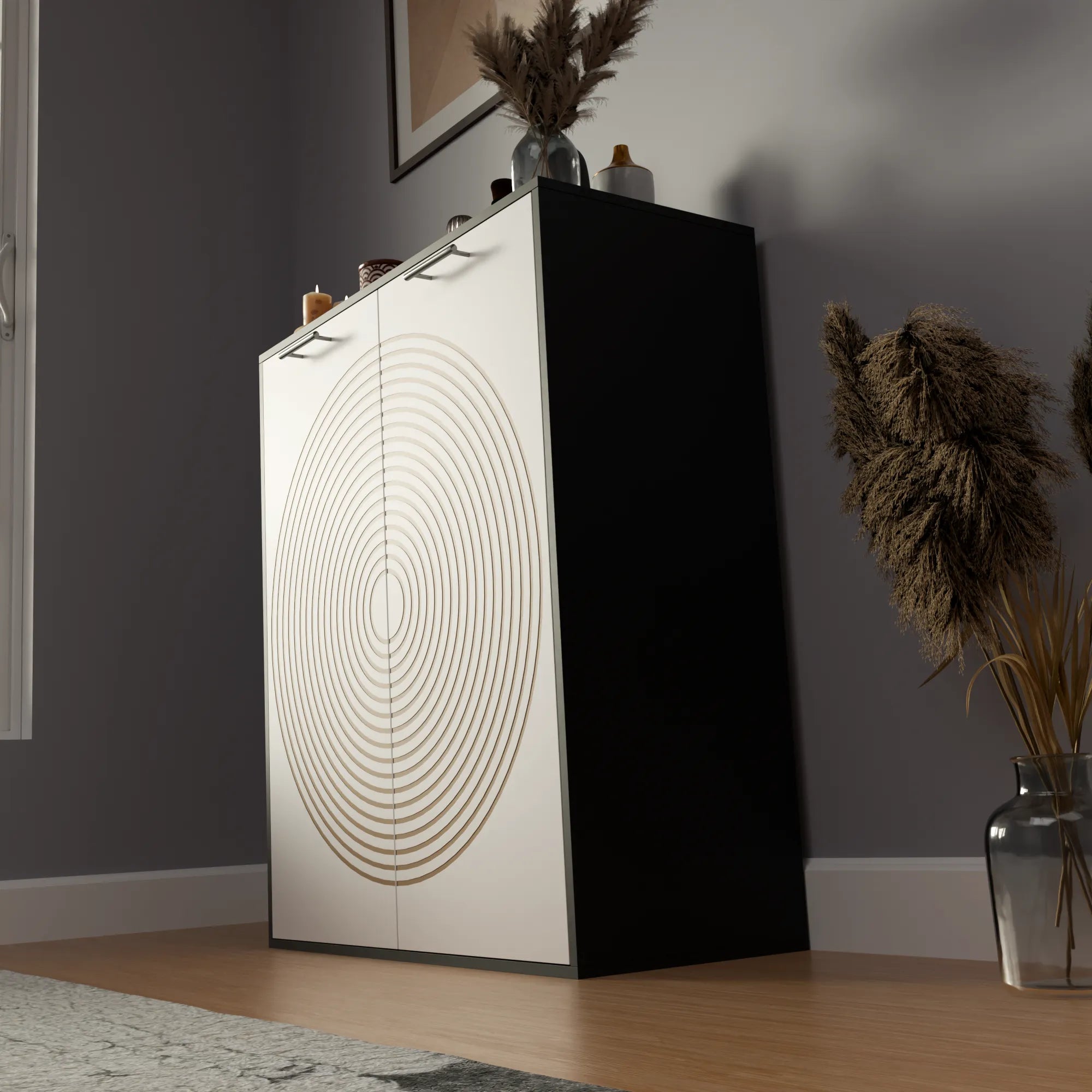 Floor Cabinet (Black & White)