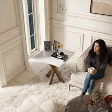 Marble top End table (Black And White And Golden)