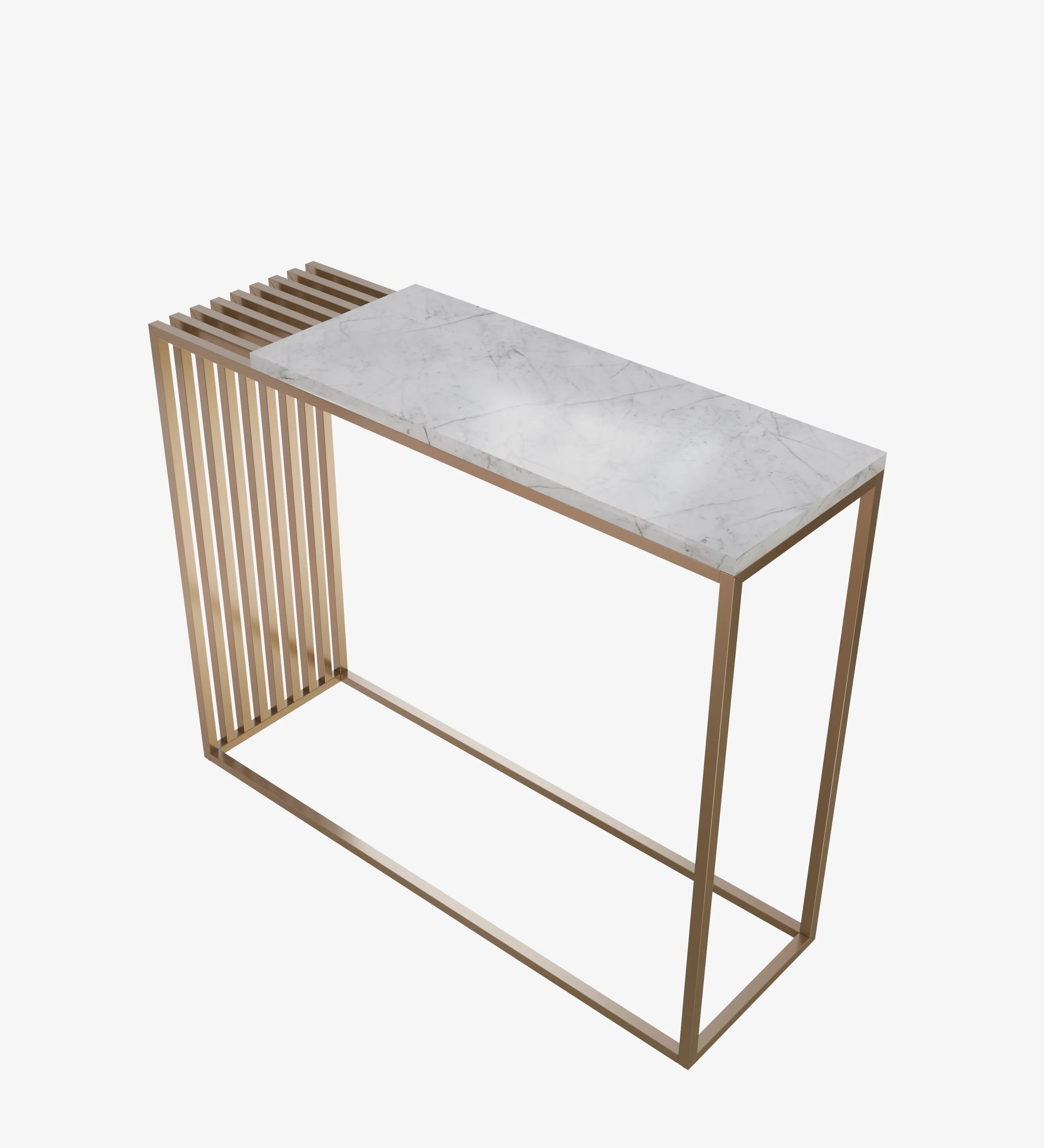 Floor Cabinet (Golden & White)