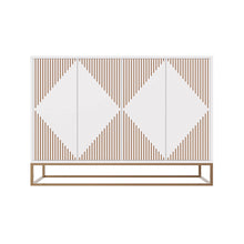 Console Table (Golden And White)