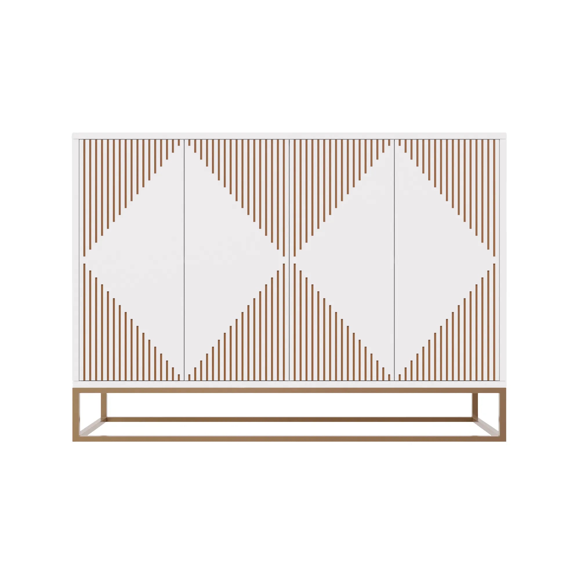 Console Table (Golden And White)