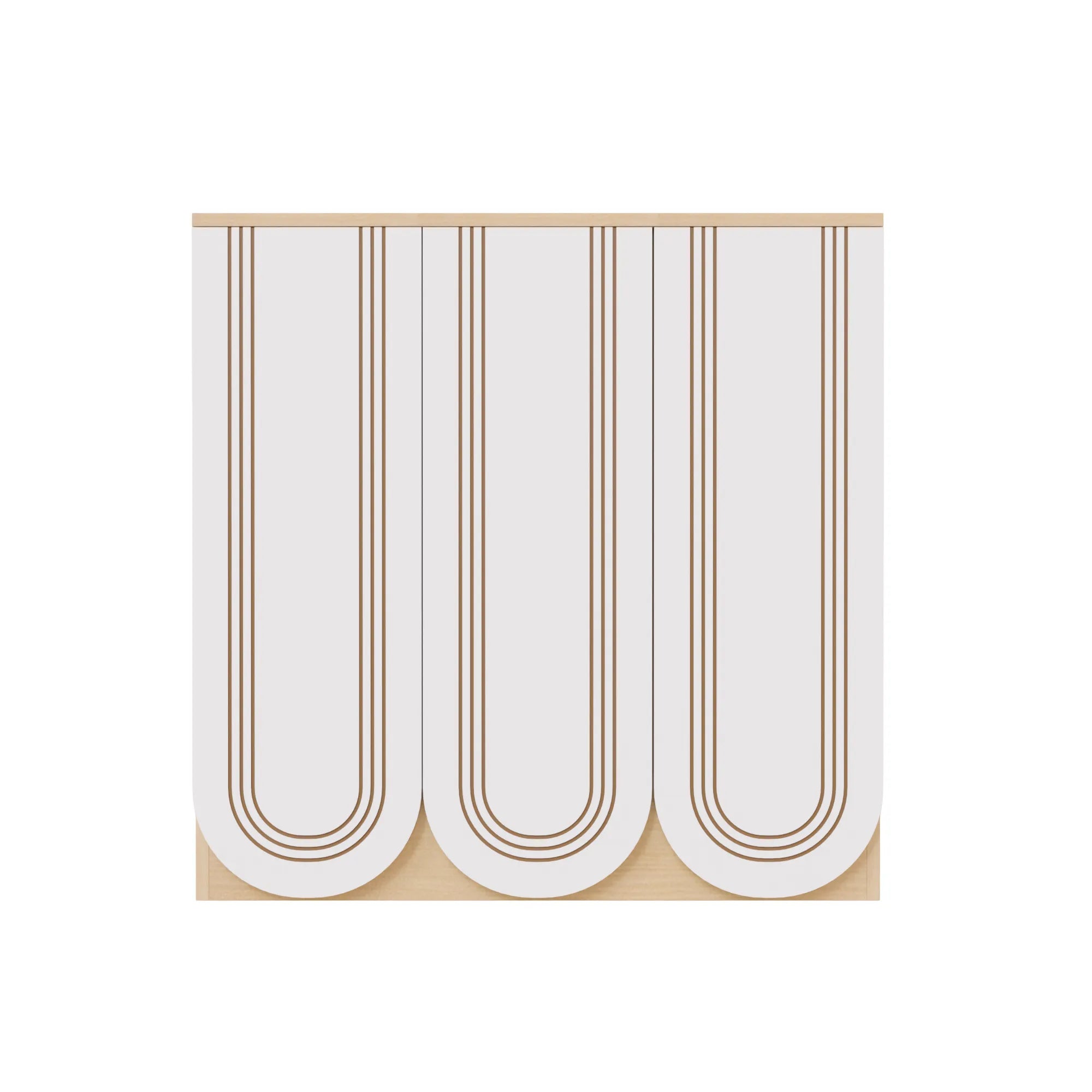 Floor Cabinet (Wooden And White)