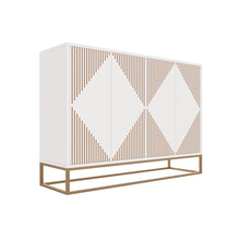 Console Table (Golden And White)