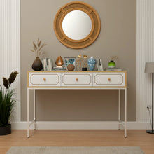 Console Table (Wooden And White)