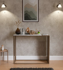 Floor Cabinet (Golden & White)