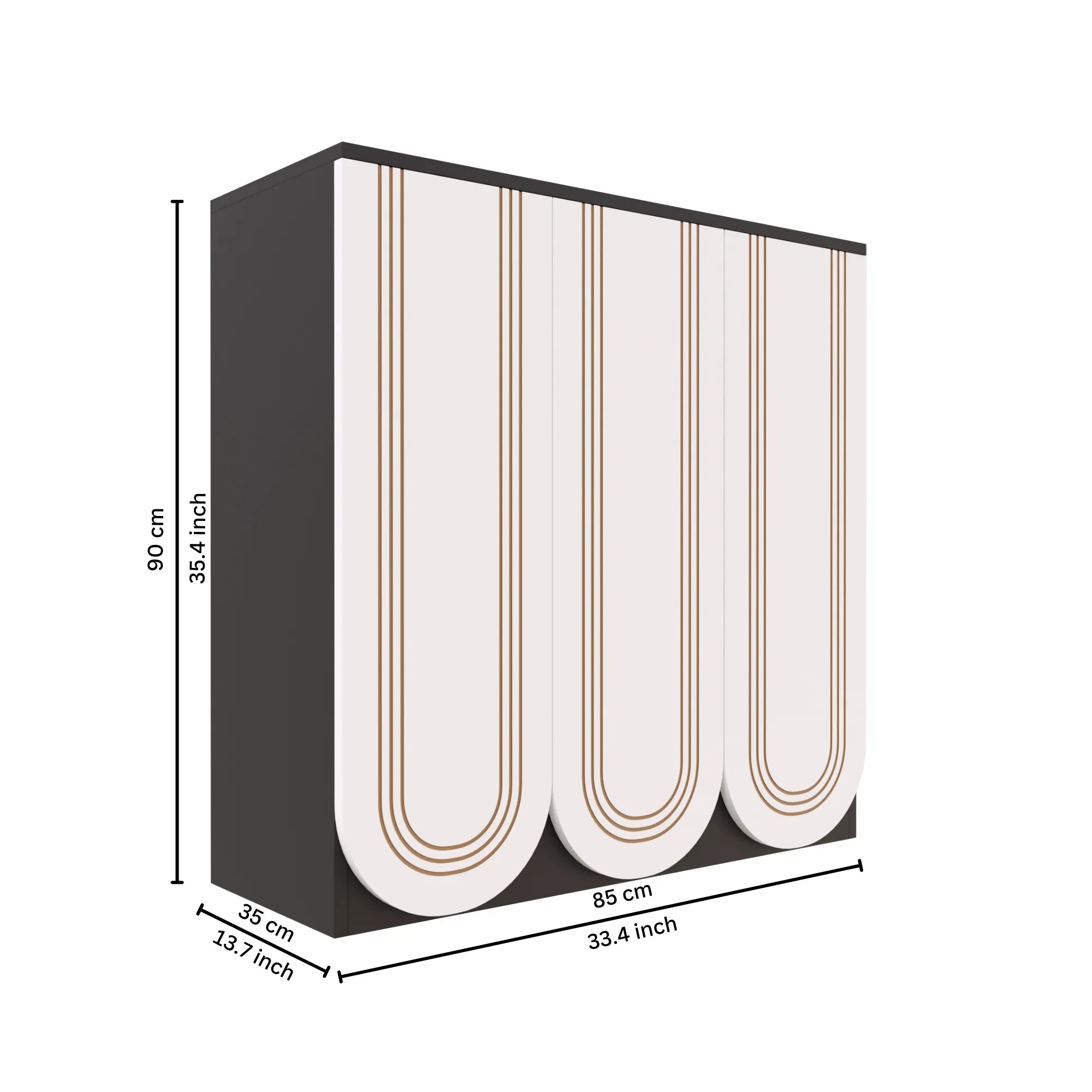 Floor Cabinet (Black And White)