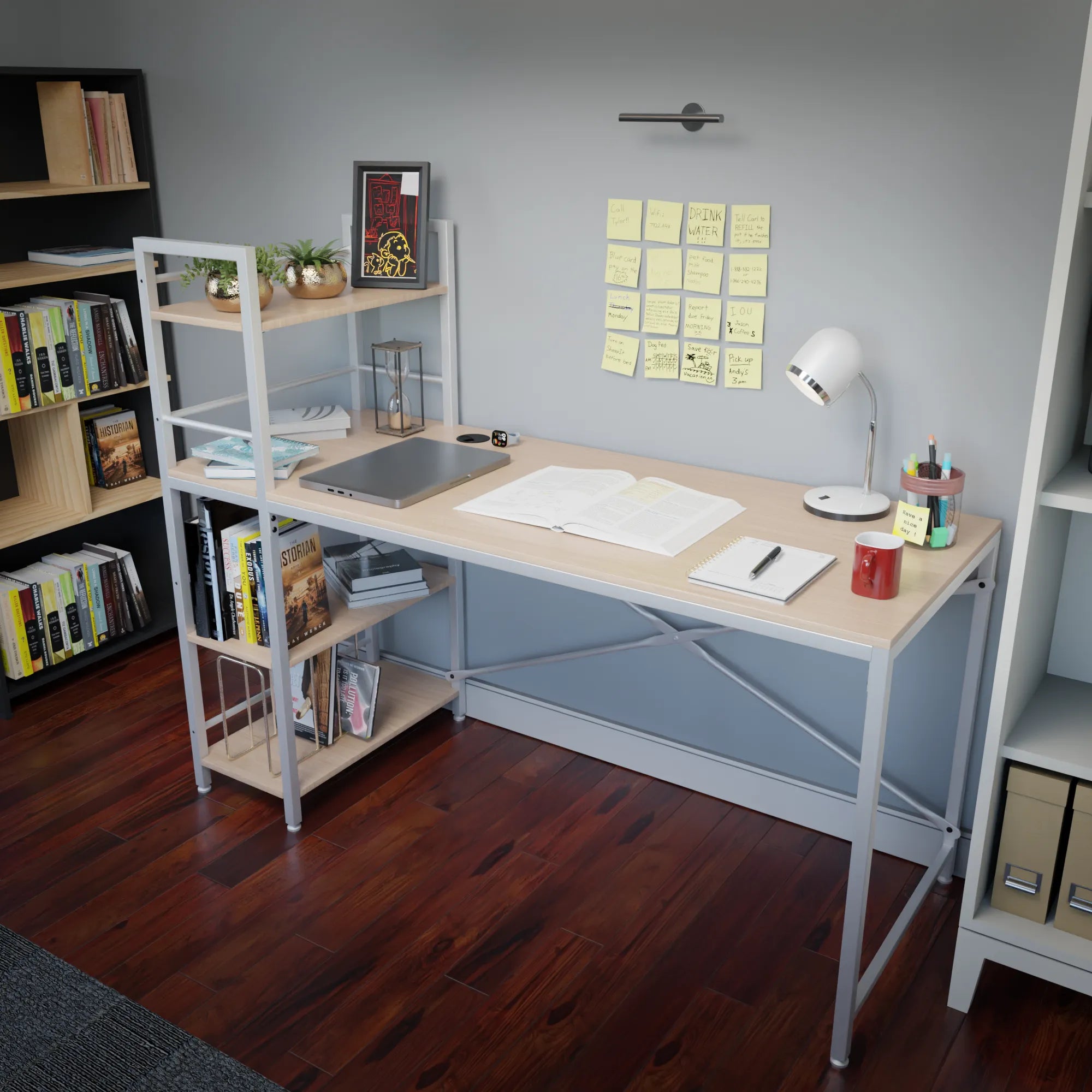 Multipurpose Table (Wooden And White)