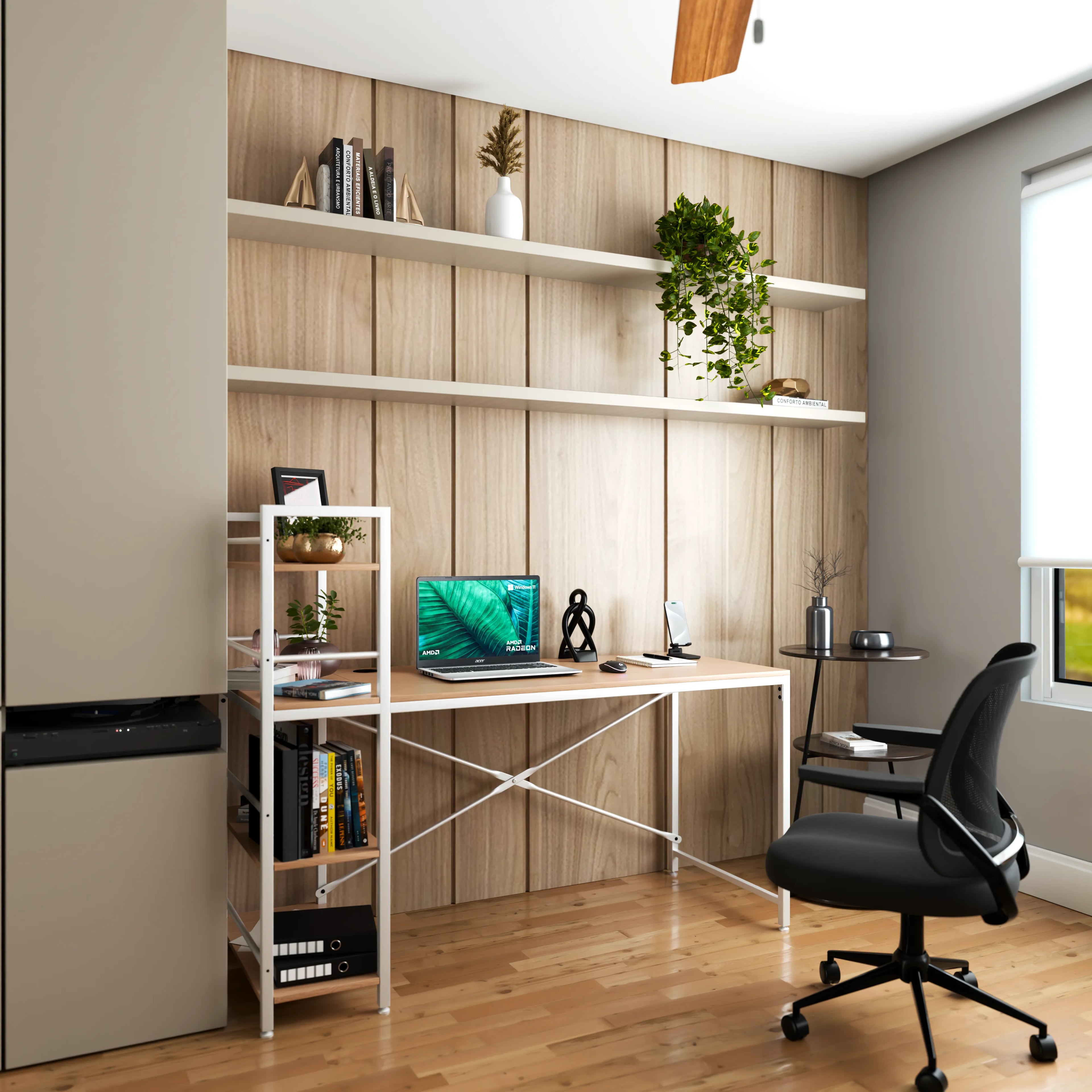 Multipurpose Table (Wooden And White)