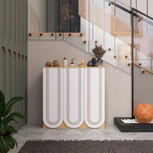 Floor Cabinet (Wooden And White)